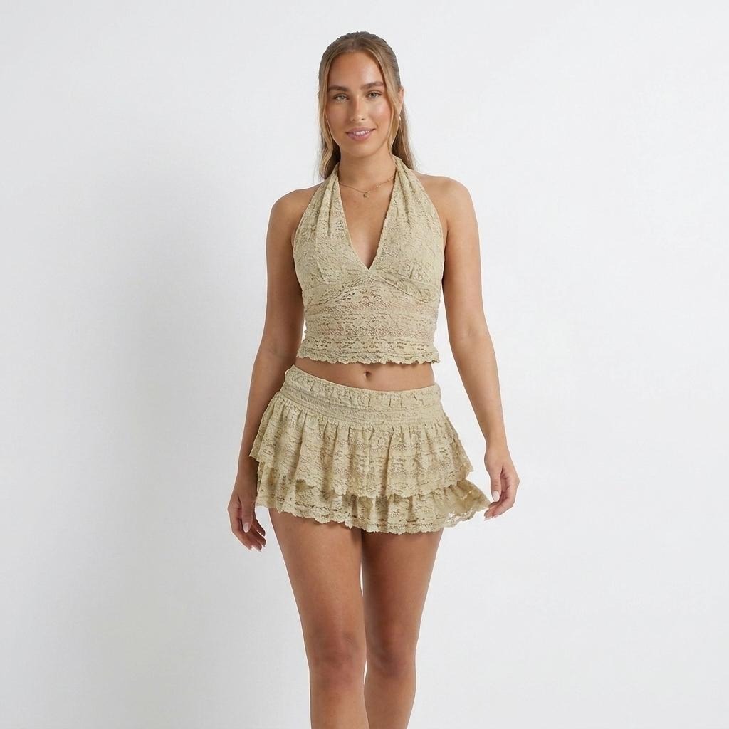 Camisole Cake Skirt Outfit Women